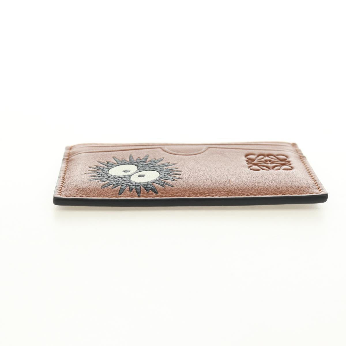 LOEWE × Studio Ghibli My Neighbor Totoro Card Case Leather Brown Auth 167394SAM