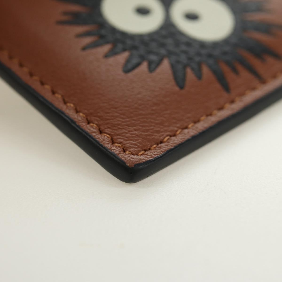 LOEWE × Studio Ghibli My Neighbor Totoro Card Case Leather Brown Auth 167394SAM