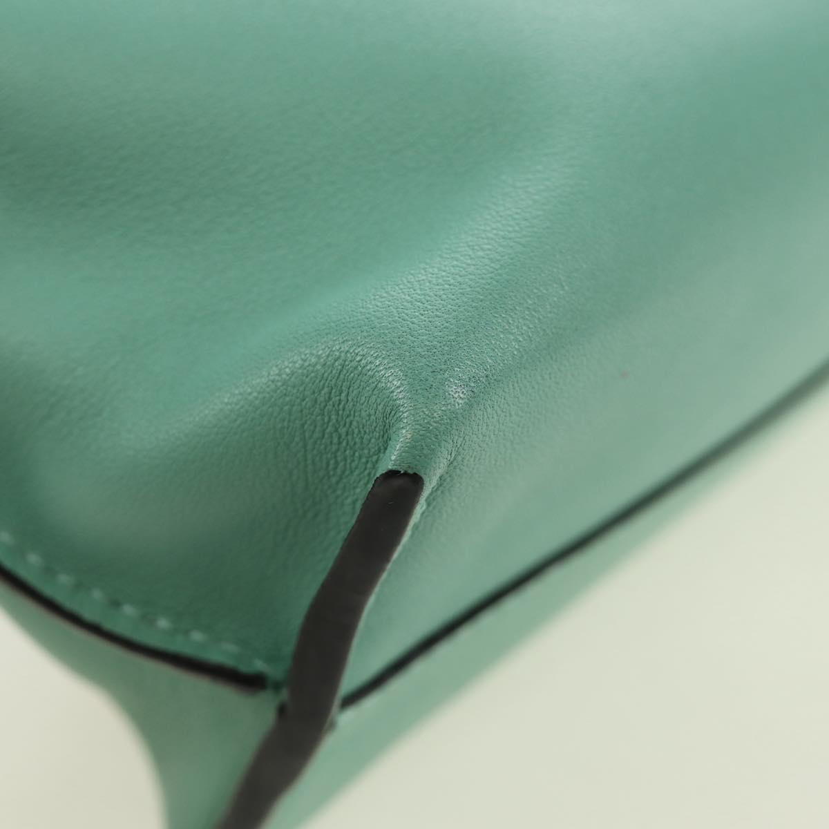 LOEWE × Ghibli Spirited Away Flamenco Clutch Mini Leather Green Auth 167395SM