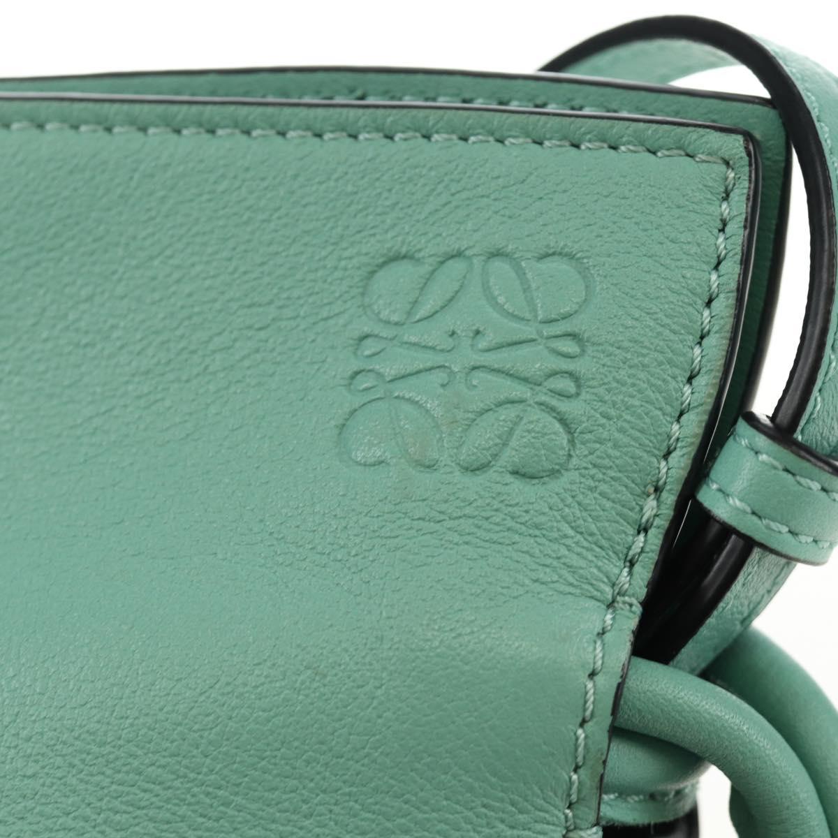 LOEWE × Ghibli Spirited Away Flamenco Clutch Mini Leather Green Auth 167395SM