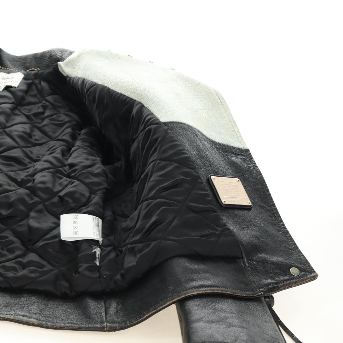 Coach x Disney Double Riders Jacket Leather Black Auth 167402M