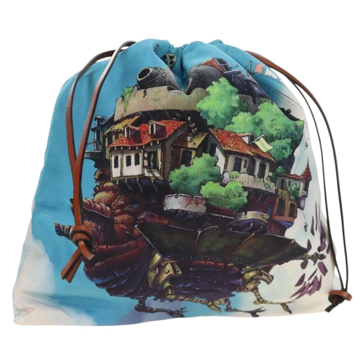 LOEWE Studio Ghibli Collaboration Howl's Moving Castle Nylon Blue Auth 167403SAM