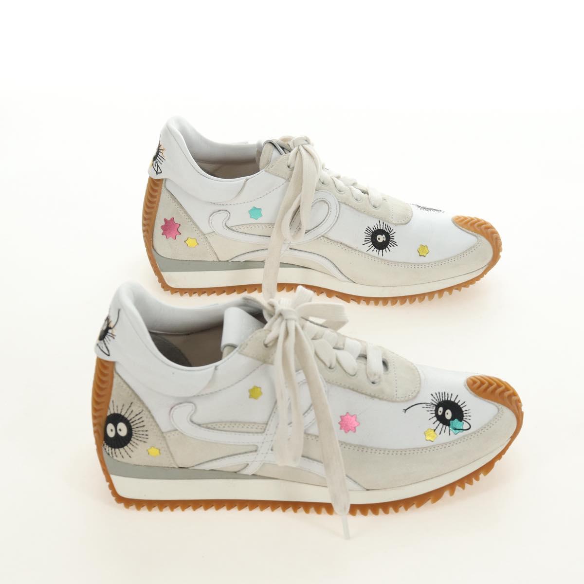 LOEWE × Studio Ghibli Susuwatari Spirited Away Sneakers White Auth 167405SAM