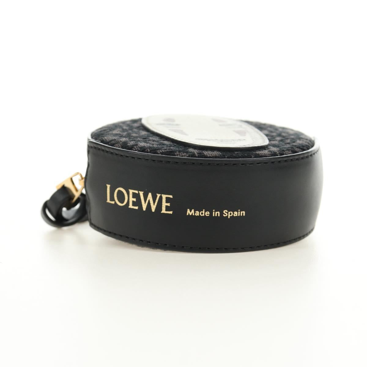 LOEWE × Studio Ghibli Cookie Pouch No-Face Bag Canvas Black Gold Auth 167410SM