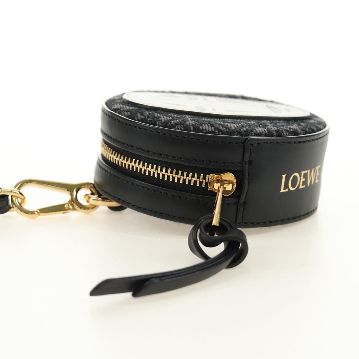 LOEWE × Studio Ghibli Cookie Pouch No-Face Bag Canvas Black Gold Auth 167410SM