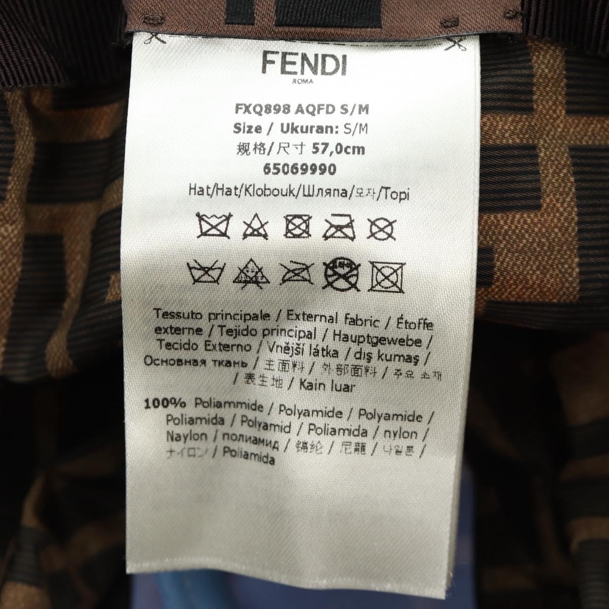 FENDI x FRGMT x POKÉMON ZUCCA Canvas Bucket Hat Mini-Dragon Brown Auth 167411SM