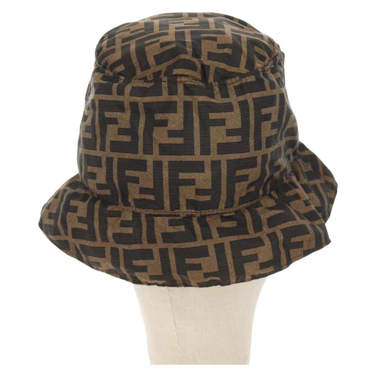 FENDI x FRGMT x POKÉMON ZUCCA Canvas Bucket Hat Mini-Dragon Brown Auth 167411SM