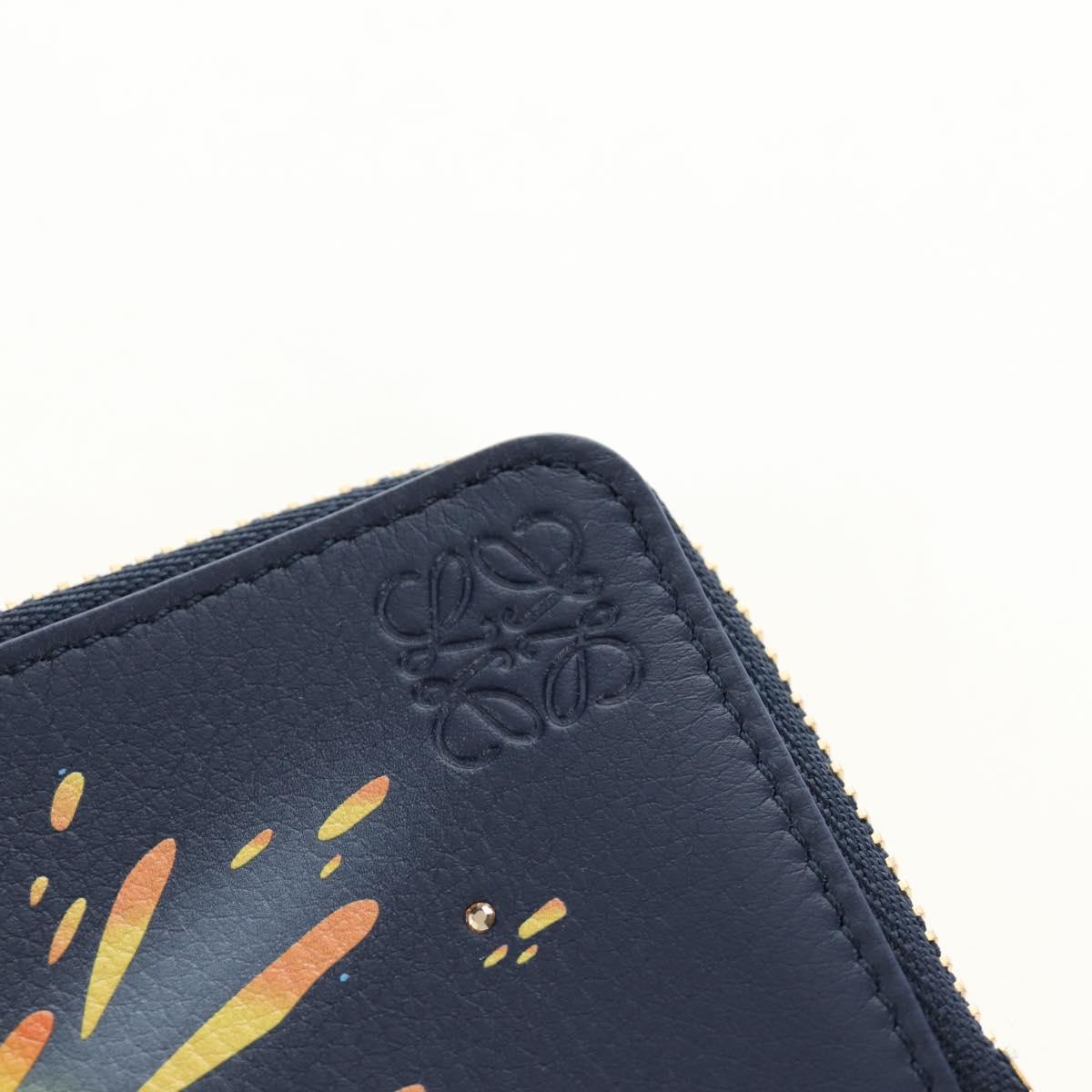 LOEWE × Studio Ghibli Howl's Moving Castle Card Case Leather Navy Auth 167414SM