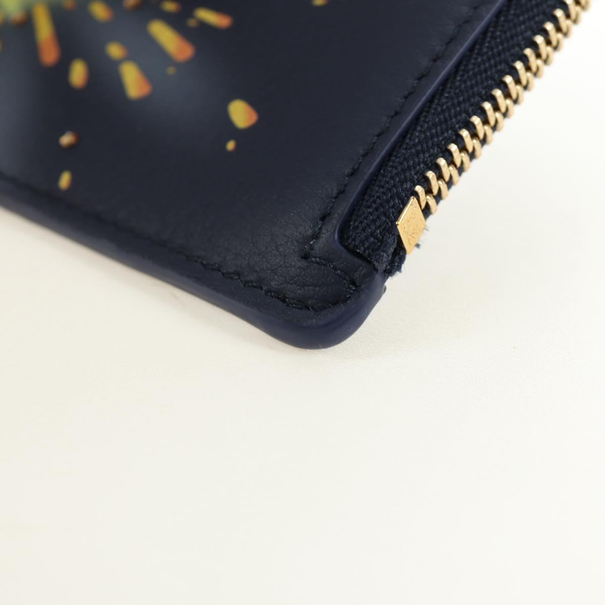 LOEWE × Studio Ghibli Howl's Moving Castle Card Case Leather Navy Auth 167414SM