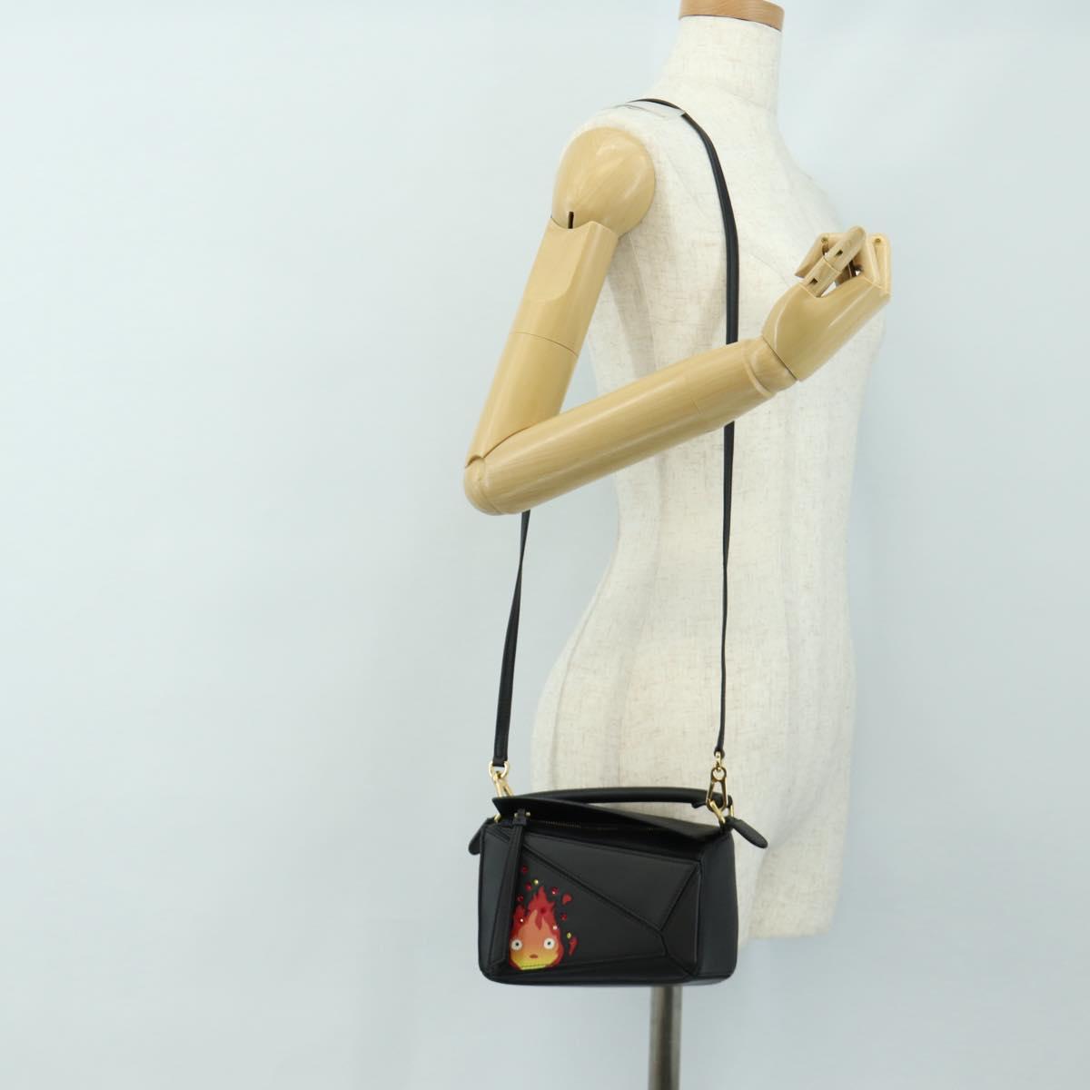 LOEWE × Studio Ghibli Howl's Calcifer Puzzle Mini Bag 2way Black Auth 167415SM