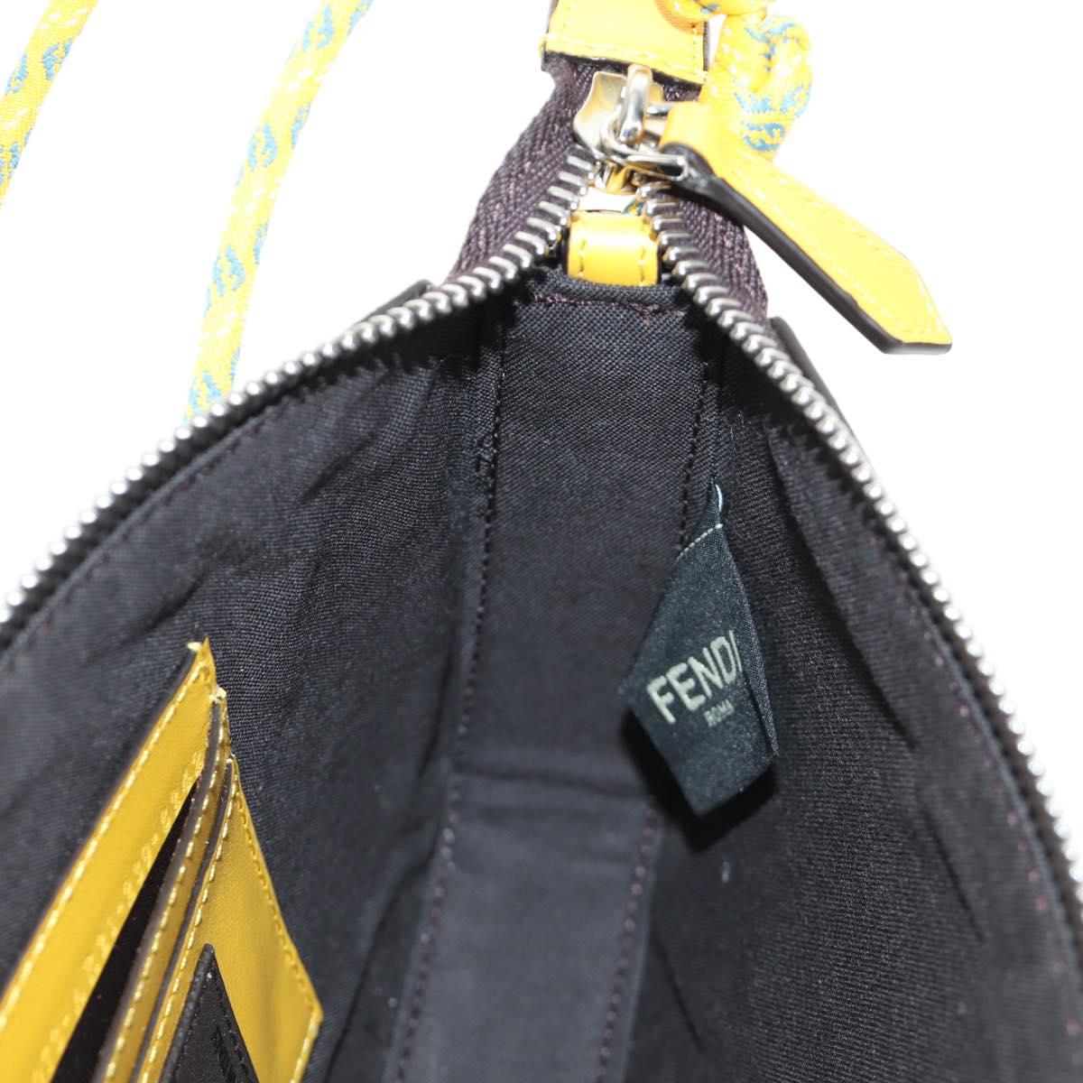 FENDI Dragonite Zucca Canvas FRGMT POKÉMON Bag Black Silver Brown Auth 167417SM