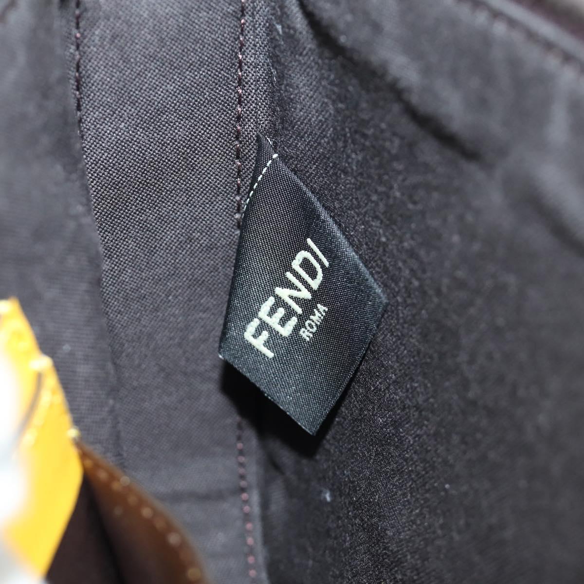 FENDI Dragonite Zucca Canvas FRGMT POKÉMON Bag Black Silver Brown Auth 167417SM