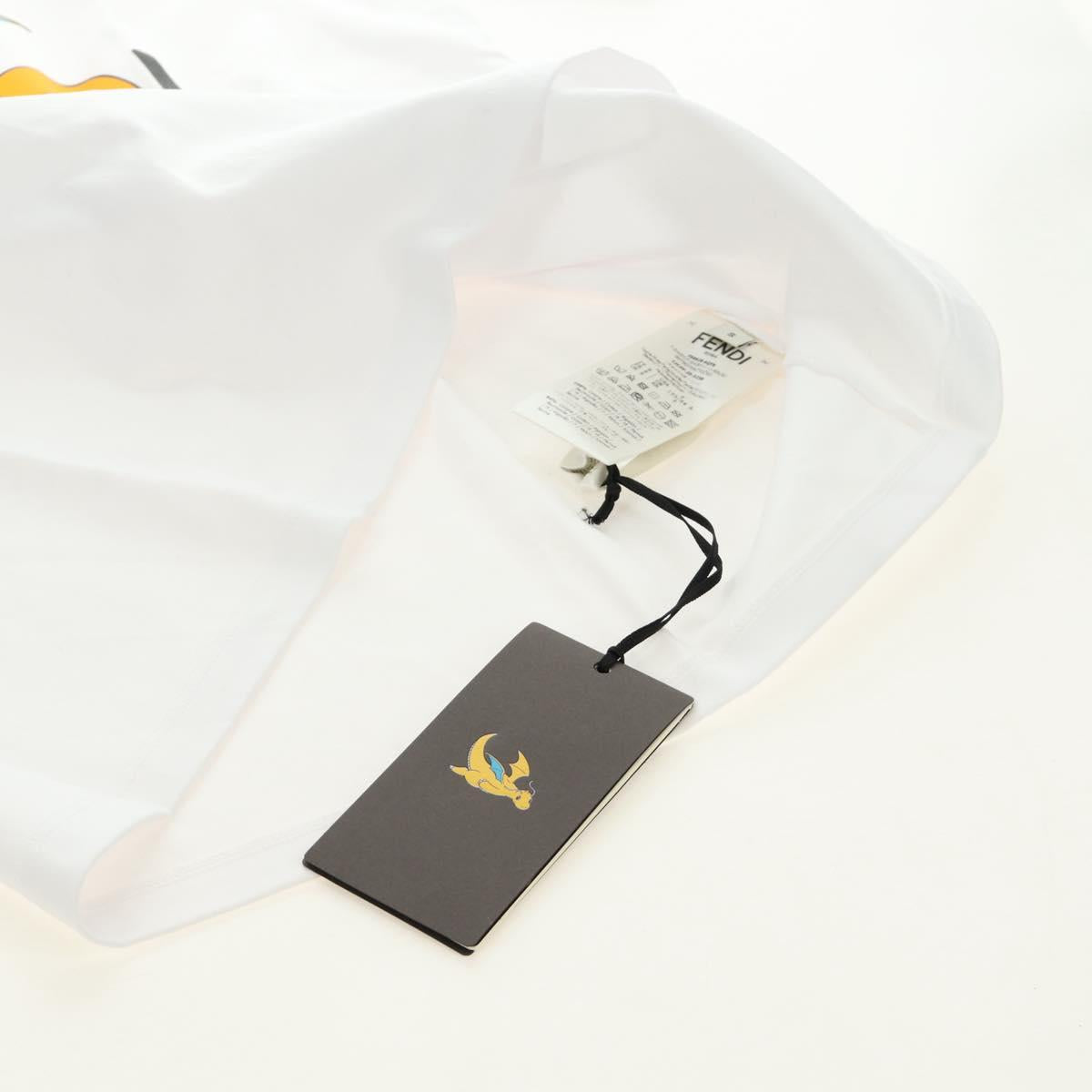 FENDI x FRGMT x POKÉMON Dragonite T Shirt Cotton White Auth 167426SAM