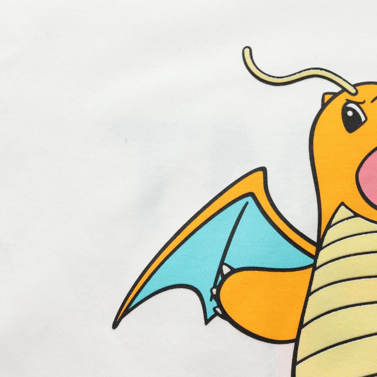 FENDI x FRGMT x POKÉMON Dragonite T Shirt Cotton White Auth 167426SAM