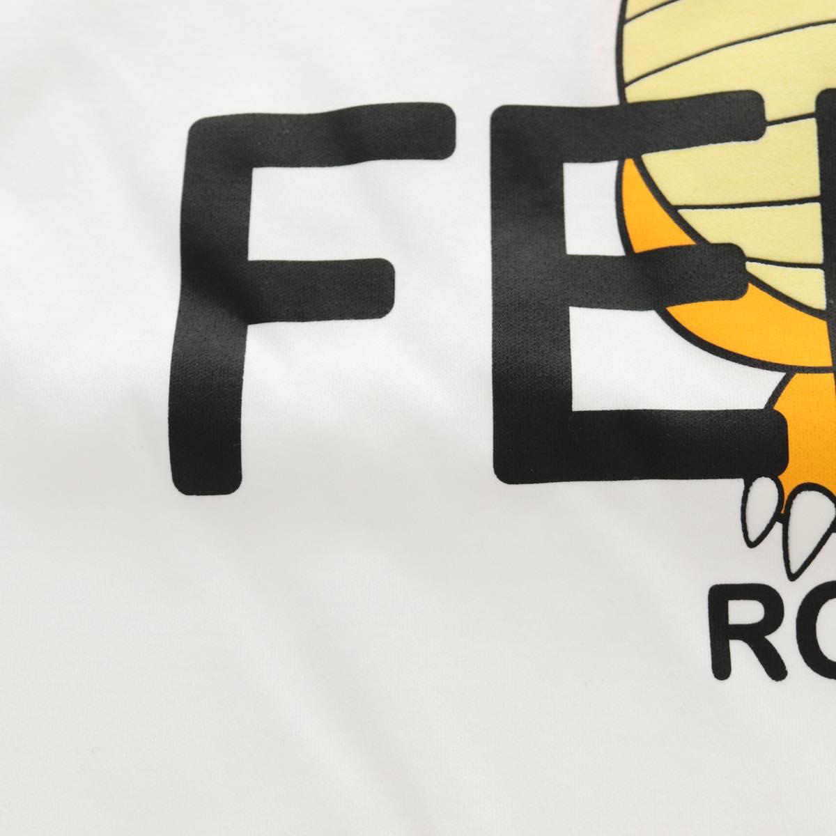 FENDI x FRGMT x POKÉMON Dragonite T Shirt Cotton White Auth 167426SAM