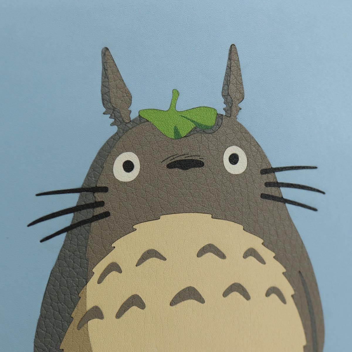LOEWE × Studio Ghibli My Neighbor Totoro Heel Pouch Leather Blue Auth 167429SM