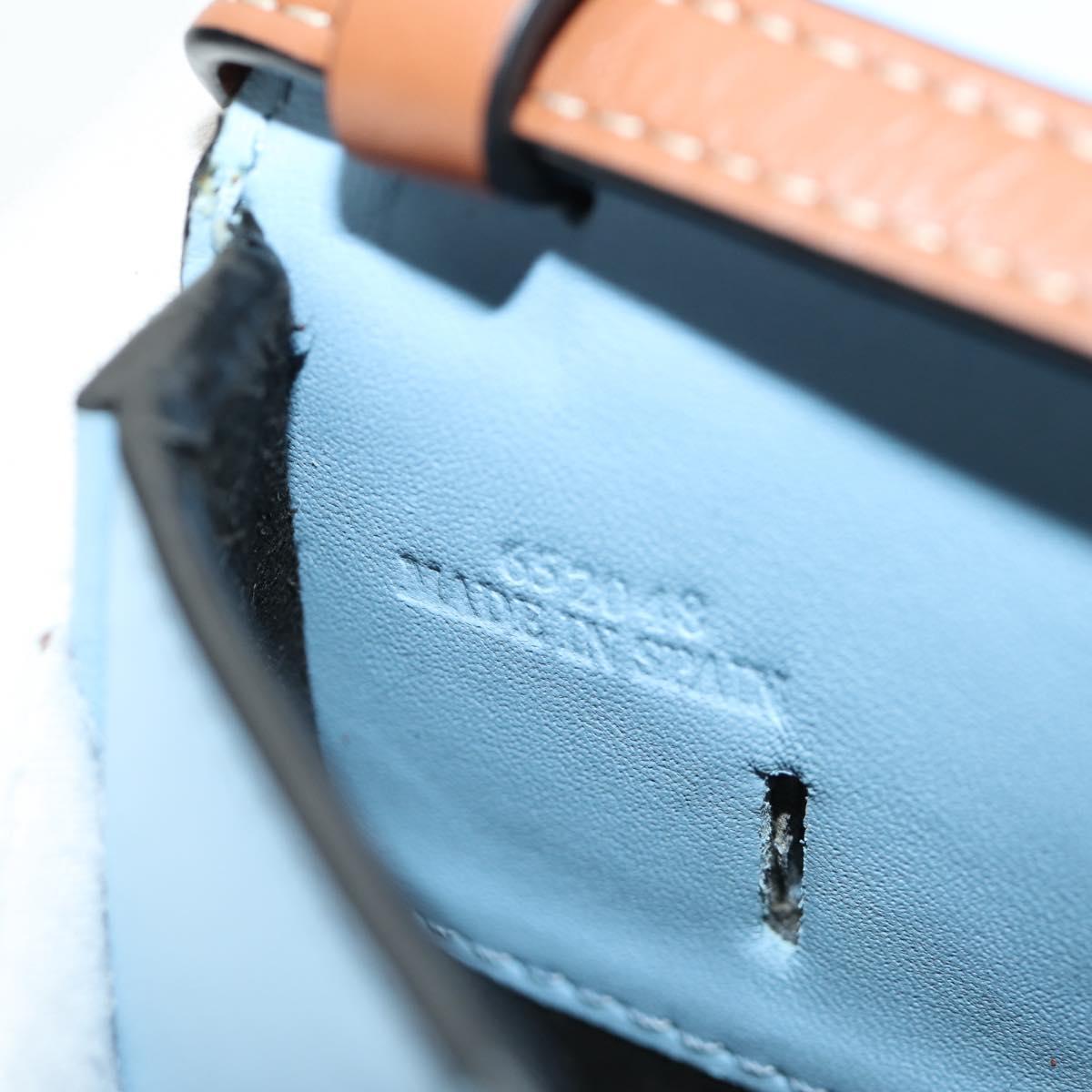 LOEWE × Studio Ghibli My Neighbor Totoro Heel Pouch Leather Blue Auth 167429SM