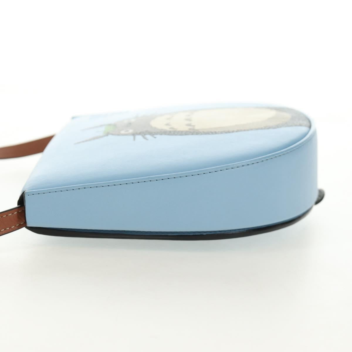 LOEWE × Studio Ghibli My Neighbor Totoro Heel Pouch Leather Blue Auth 167429SM