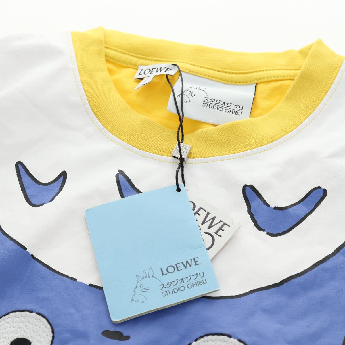 LOEWE × Ghibli Totoro T-Shirt Medium Totoro Cotton Yellow Auth 167432SM