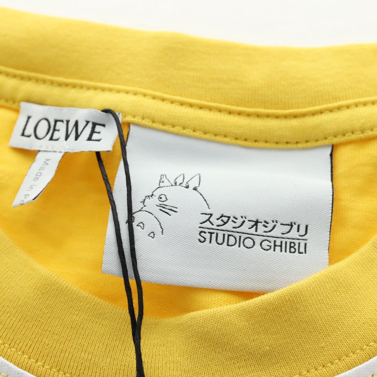 LOEWE × Ghibli Totoro T-Shirt Medium Totoro Cotton Yellow Auth 167432SM