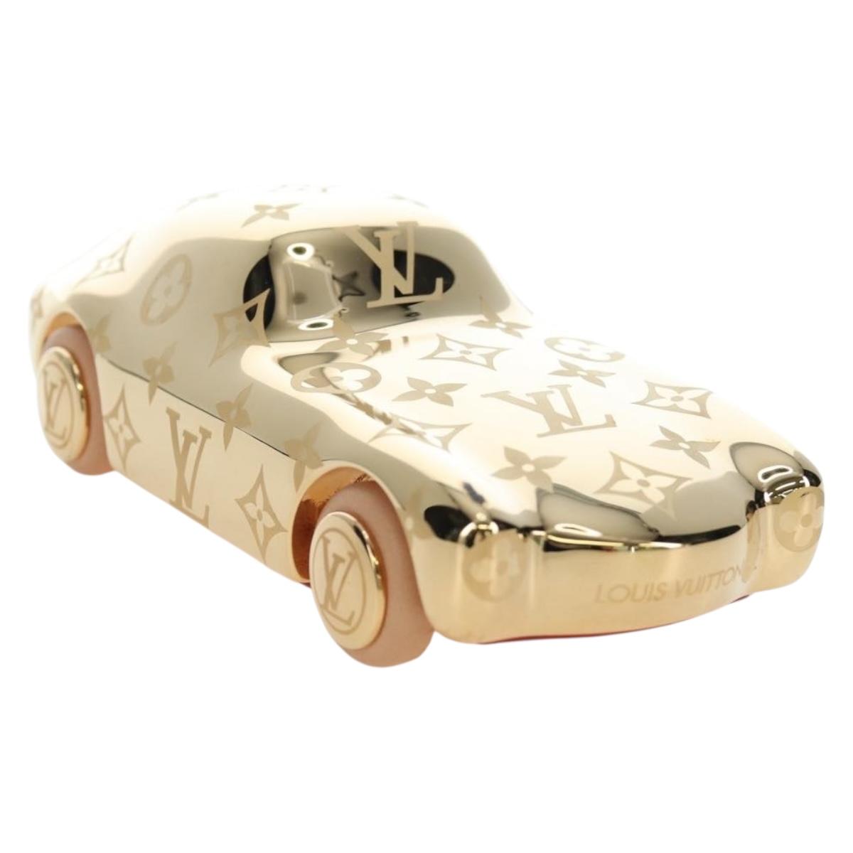 LOUIS VUITTON Monogram Paperweight Car Metal Gold R97981 LV Auth 167451SM