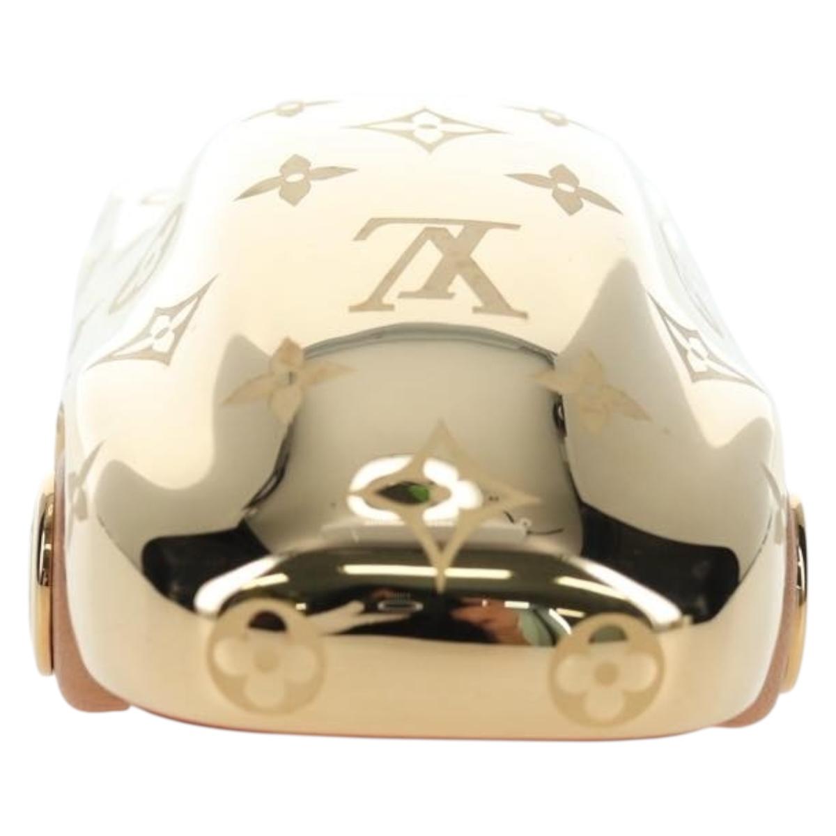 LOUIS VUITTON Monogram Paperweight Car Metal Gold R97981 LV Auth 167451SM