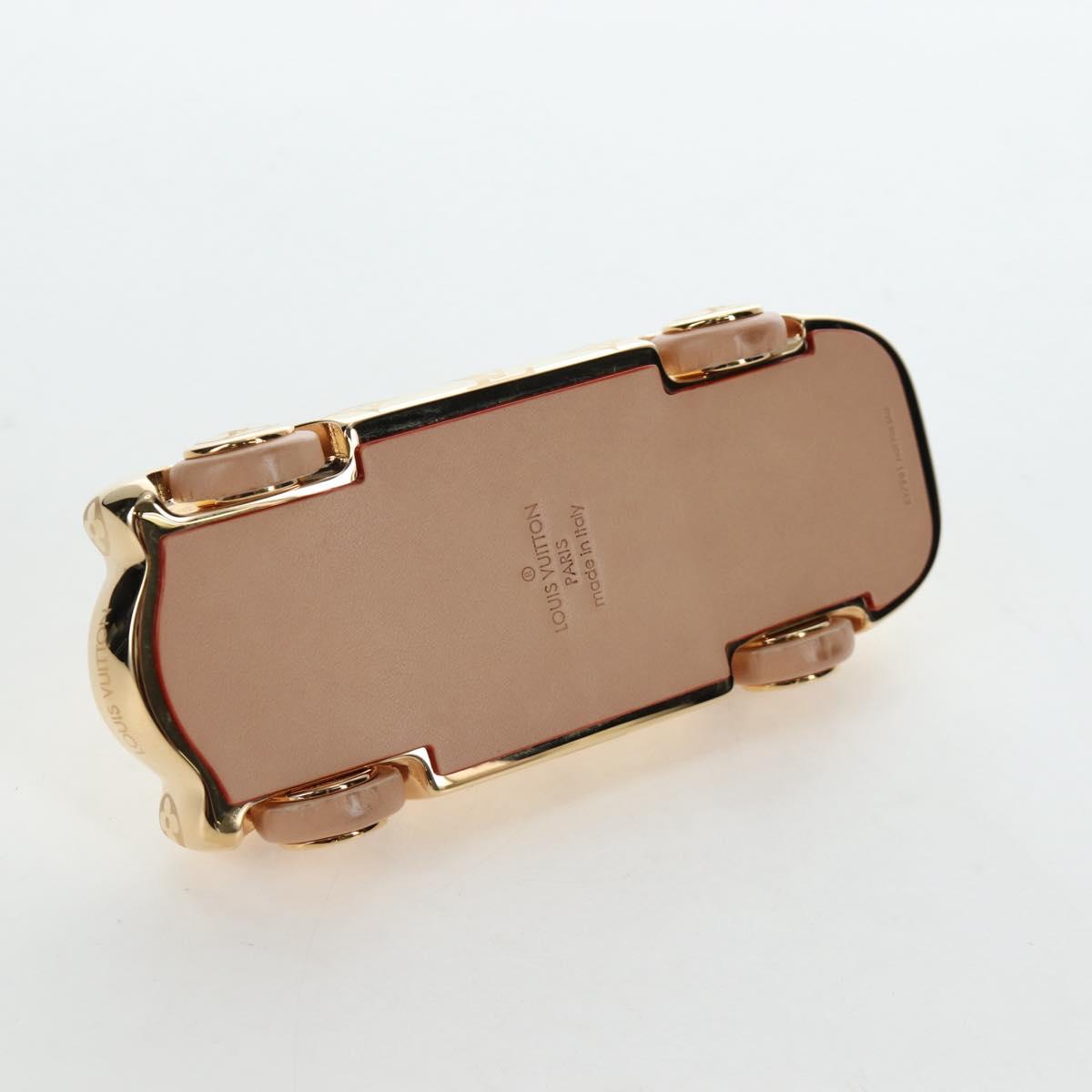 LOUIS VUITTON Monogram Paperweight Car Metal Gold R97981 LV Auth 167451SM