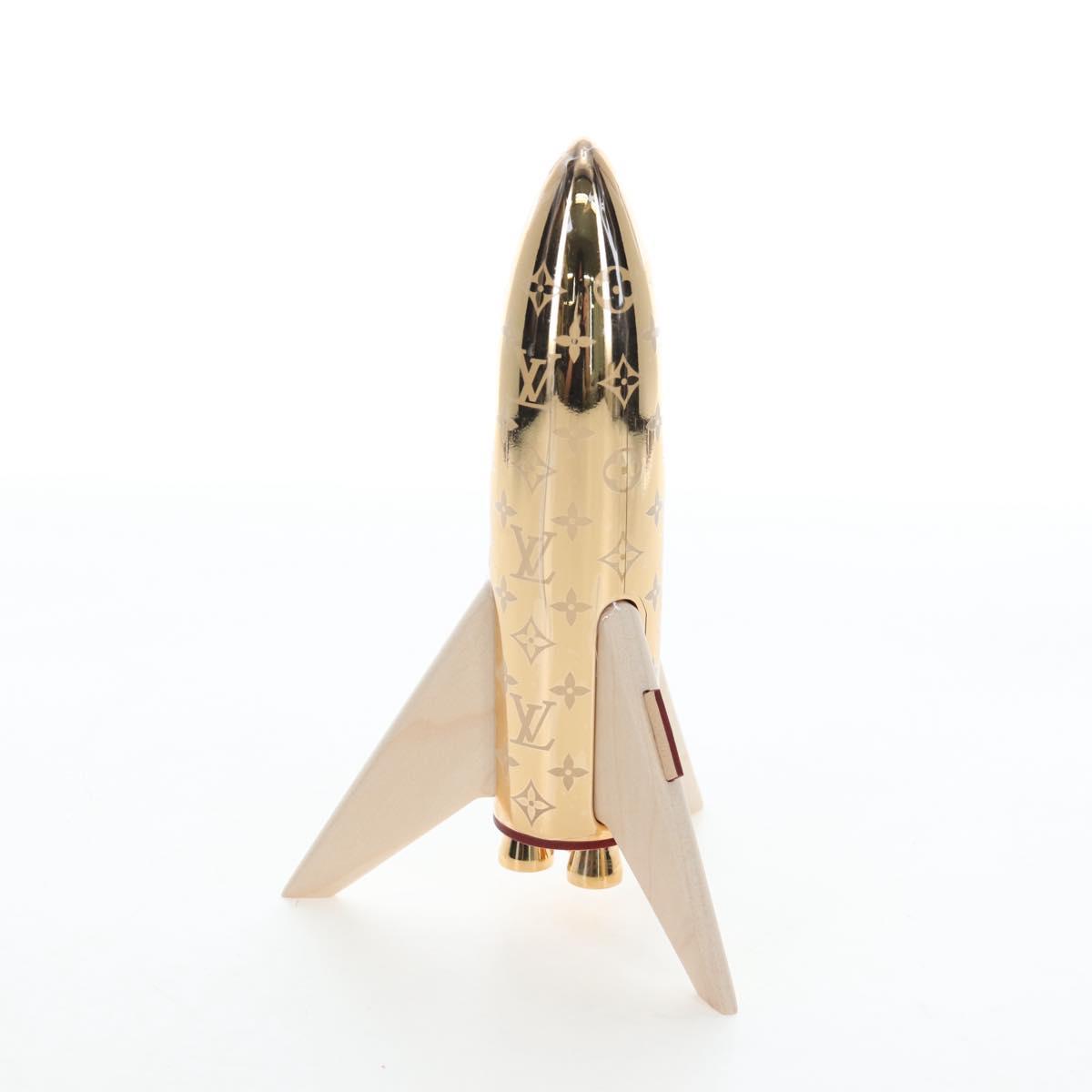 LOUIS VUITTON Monogram Metal Rocket Paperweight Gold GI0794 LV Auth 167456SM