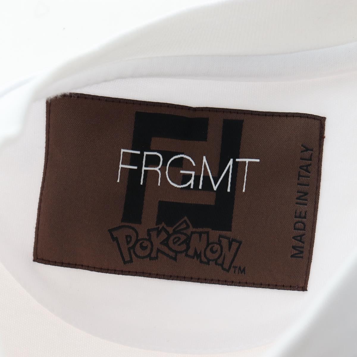 FENDI x FRGMT x POKEMON Dragonite T shirt Cotton White Auth 167458M