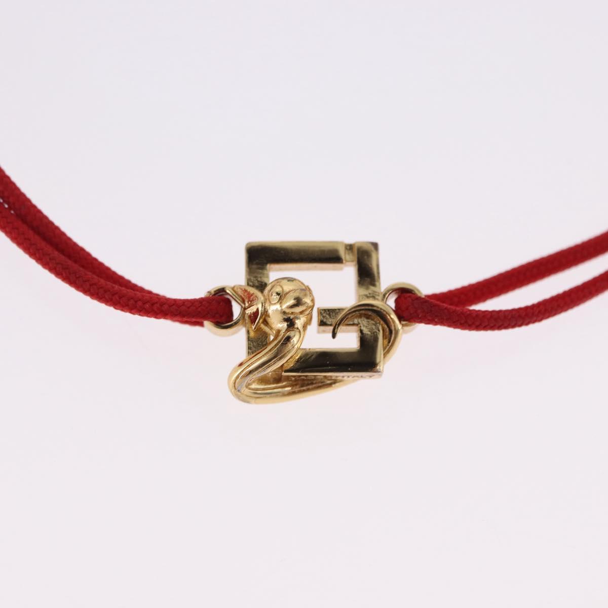 FENDI FENDI x FRGMT x POKEMON Dratini Bracelet Metal Red Gold Tone Auth 167464SM