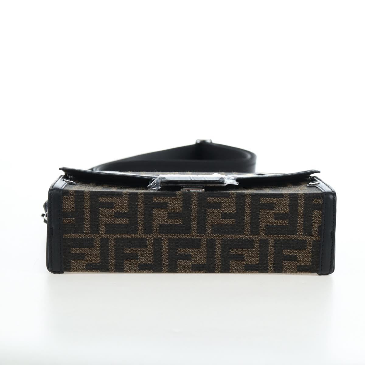 FENDI x FRGMT x POKEMON Soft Trunk Brown Silver 7VA565 Auth 167466SM