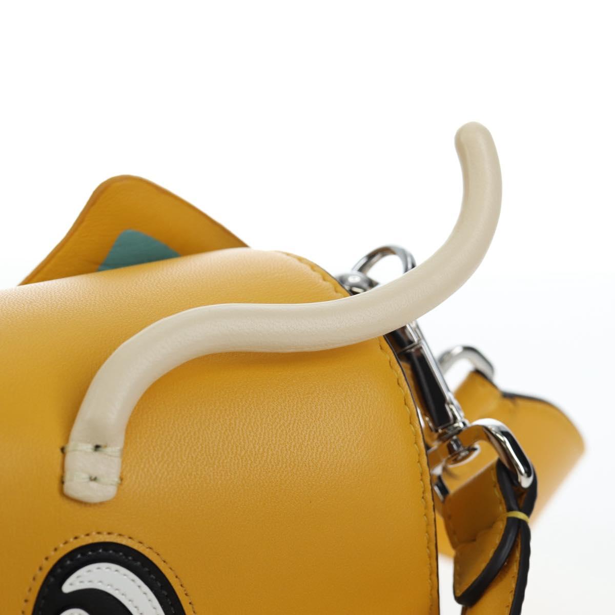 FENDI x FRGMT x POKEMON Dragonite Mamma Baguette Yellow 8BR600 Auth 167467SM