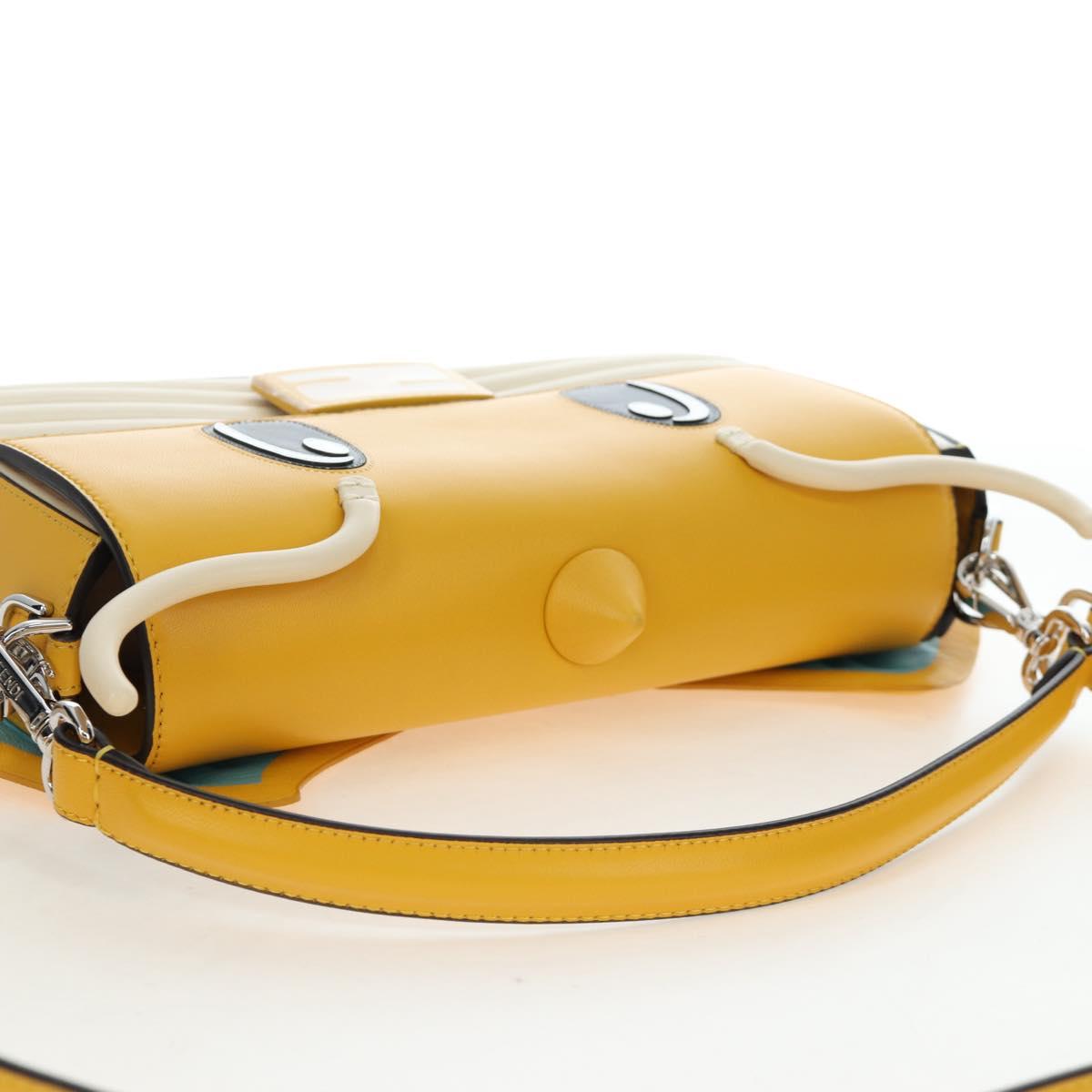FENDI x FRGMT x POKEMON Dragonite Mamma Baguette Yellow 8BR600 Auth 167467SM