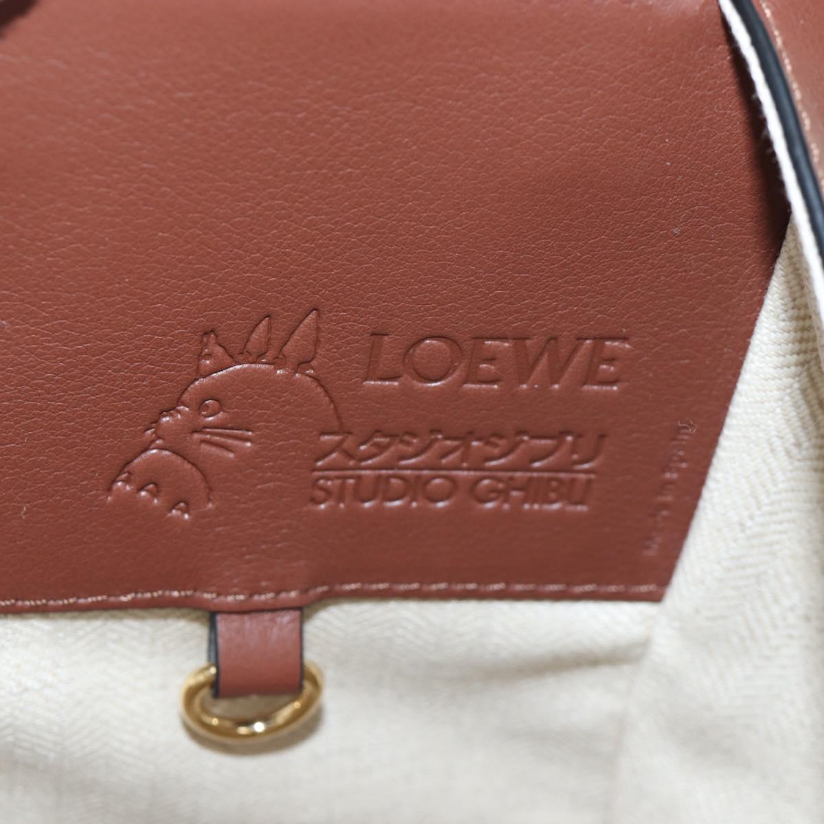 LOEWE x Studio Ghibli Spirited Away Hammock Small Bag Canvas Brown Auth 167469SM