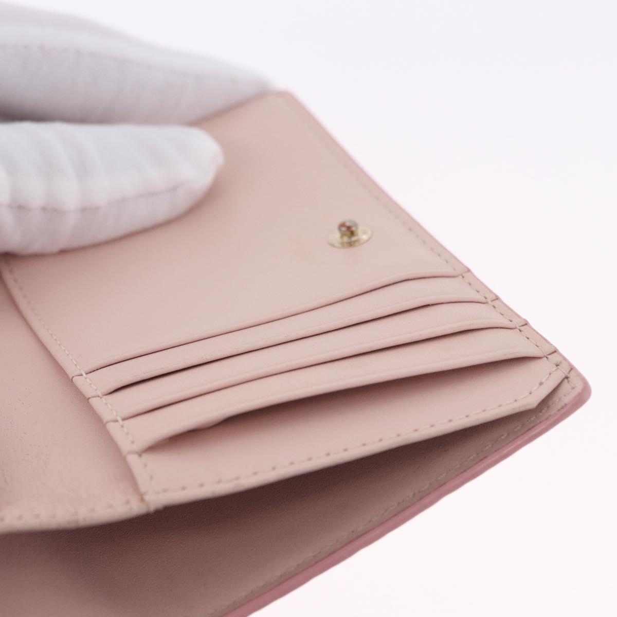MCM Vicetos Hello Kitty Zip Card Wallet Leather Pink Gold Auth 167472SAM