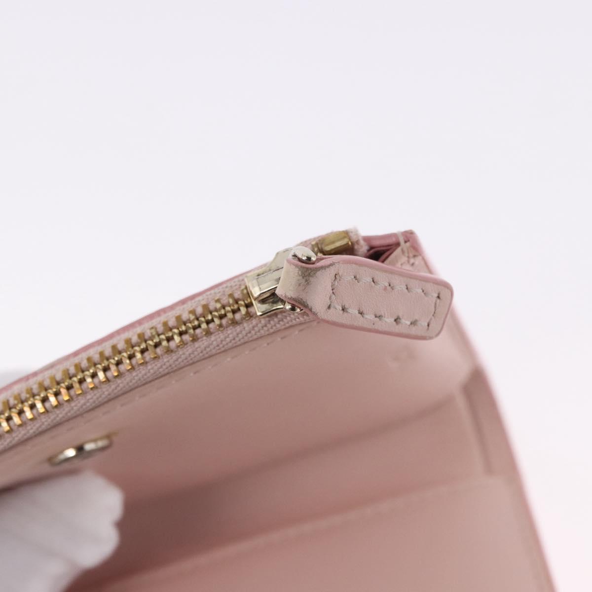 MCM Vicetos Hello Kitty Zip Card Wallet Leather Pink Gold Auth 167472SAM