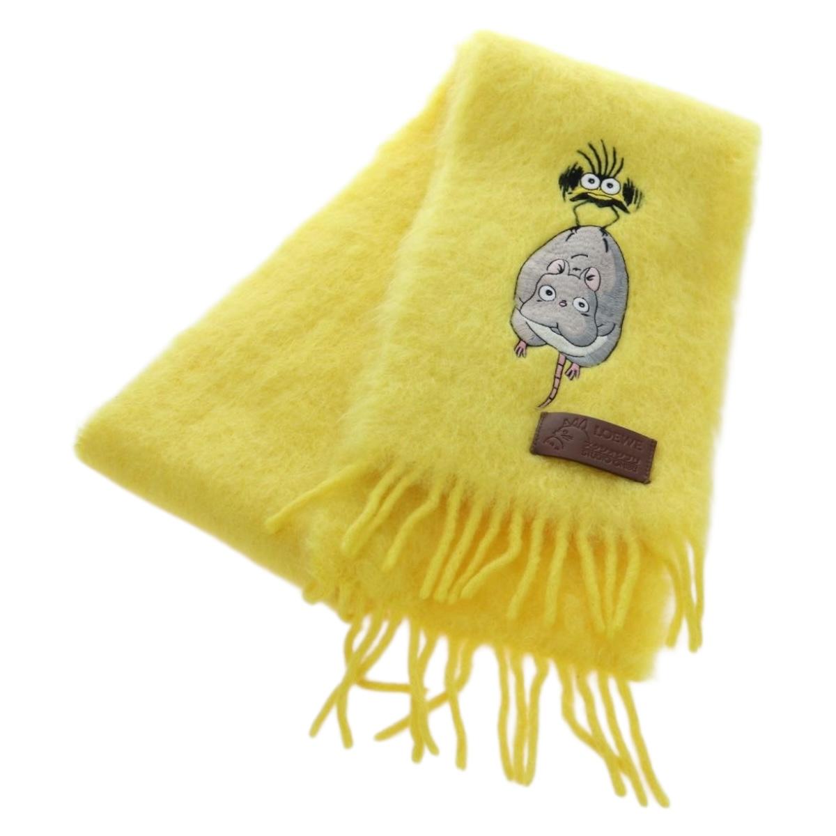 LOEWE x Studio Ghibli Spirited Away Boh Mouse Fly Bird Scarf Auth 167476SM