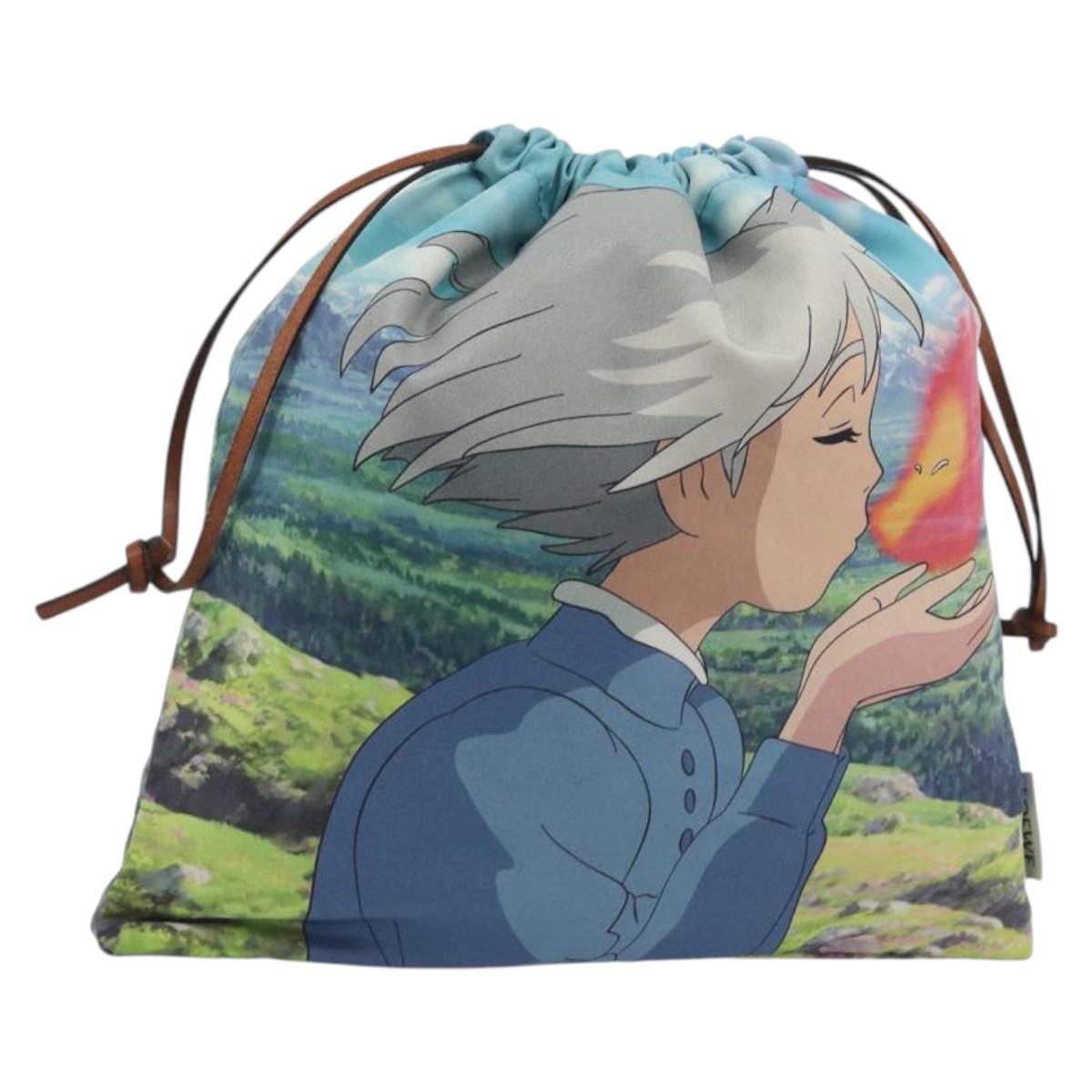 LOEWE Studio Ghibli Howl's Moving Castle Sophie Pouch Nylon Blue Auth 167478M