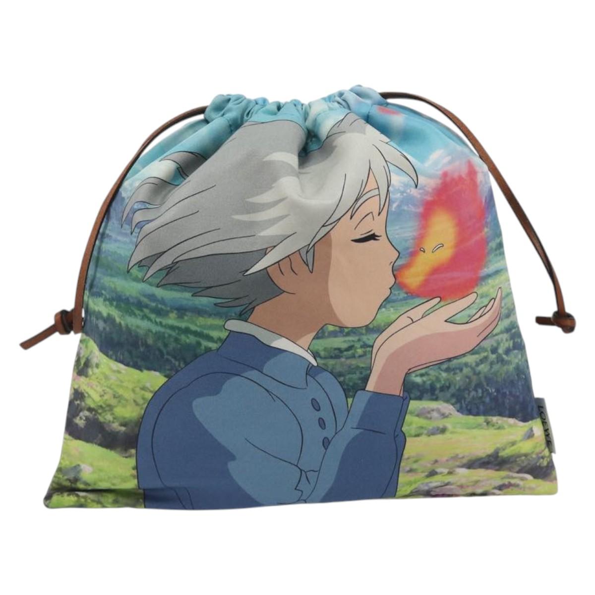 LOEWE Studio Ghibli Howl's Moving Castle Sophie Pouch Nylon Blue Auth 167478M