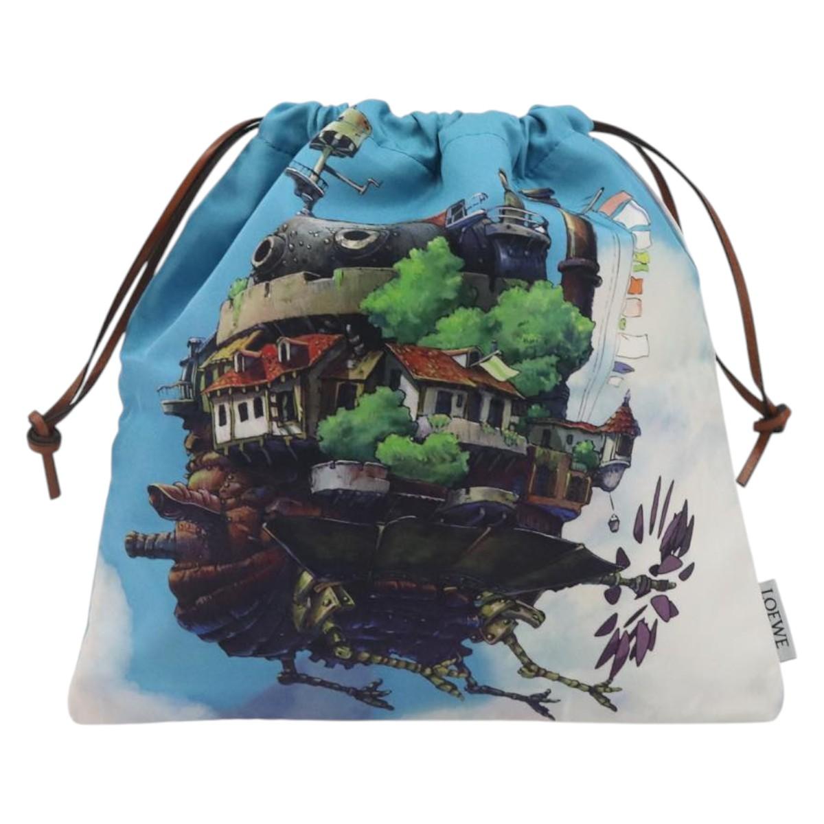 LOEWE x Studio Ghibli Howl's Moving Castle Pouch Nylon Blue Auth 167479M