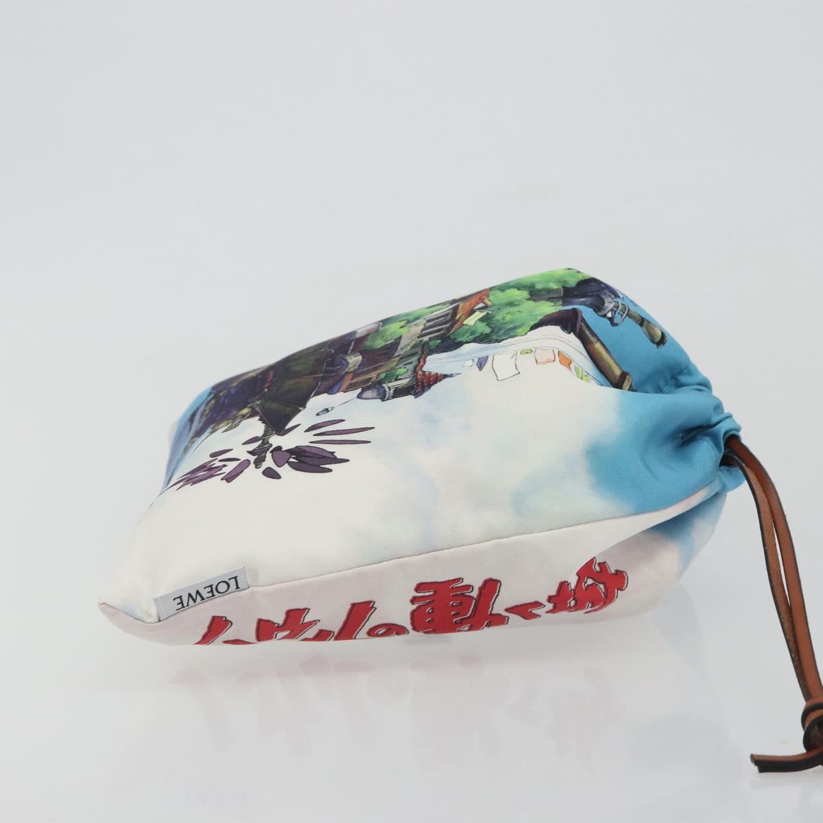 LOEWE Studio Ghibli Howl's Moving Castle Pouch Nylon Blue Auth 167480M