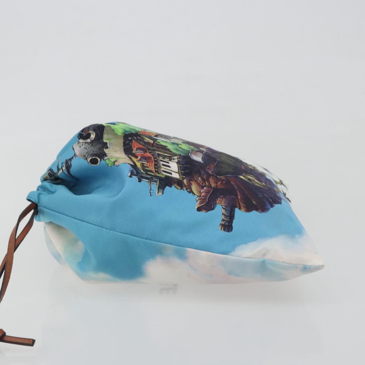 LOEWE Studio Ghibli Howl's Moving Castle Pouch Nylon Blue Auth 167480M