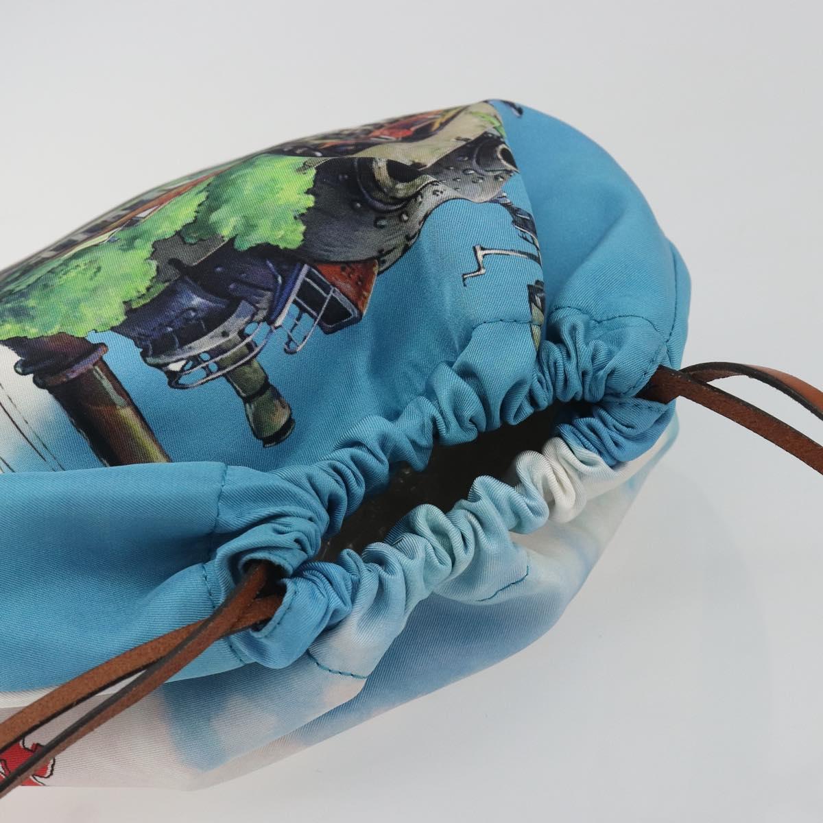LOEWE Studio Ghibli Howl's Moving Castle Pouch Nylon Blue Auth 167480M