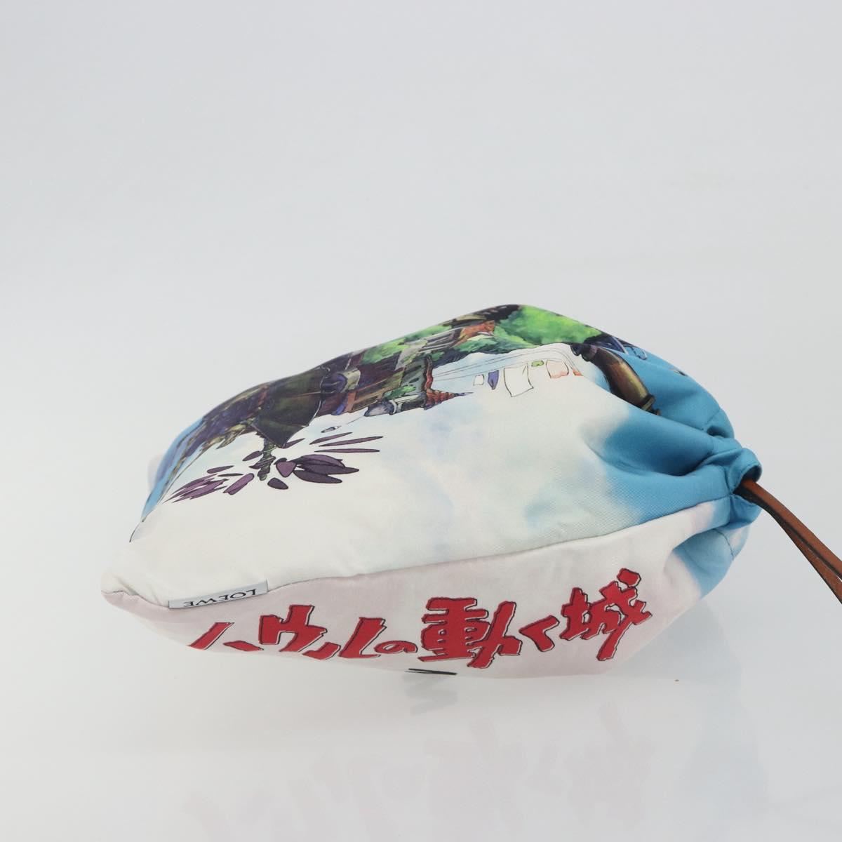 LOEWE Studio Ghibli Howl's Moving Castle Pouch Nylon Blue Auth 167481M