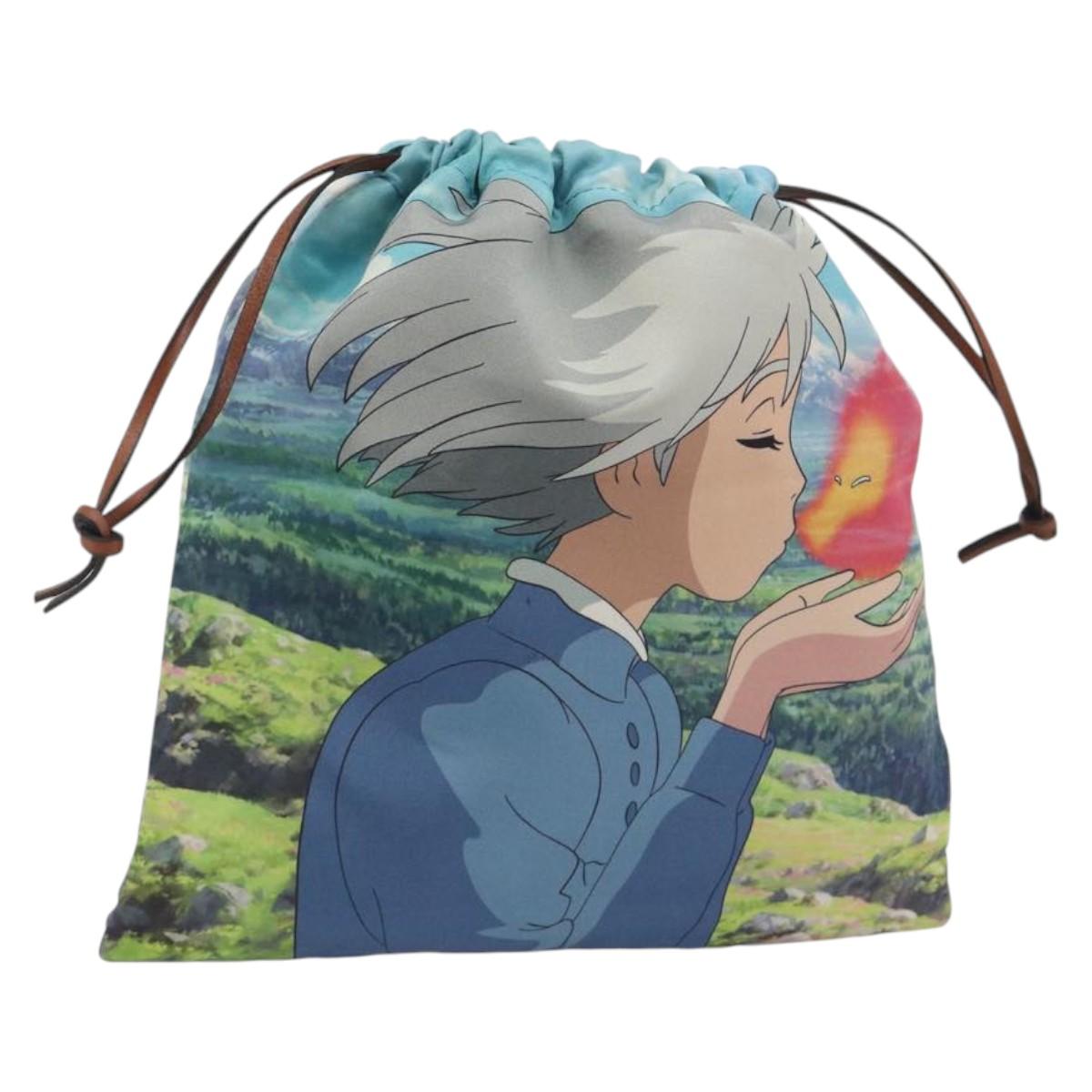LOEWE Studio Ghibli Howl's Moving Castle Sophie Pouch Nylon Blue Auth 167482M