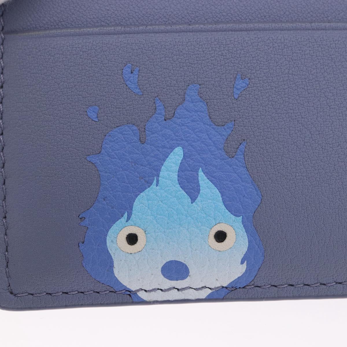 LOEWE x Studio Ghibli Howl's Moving Castle Calcifer Card Case Blue Auth 167486SM