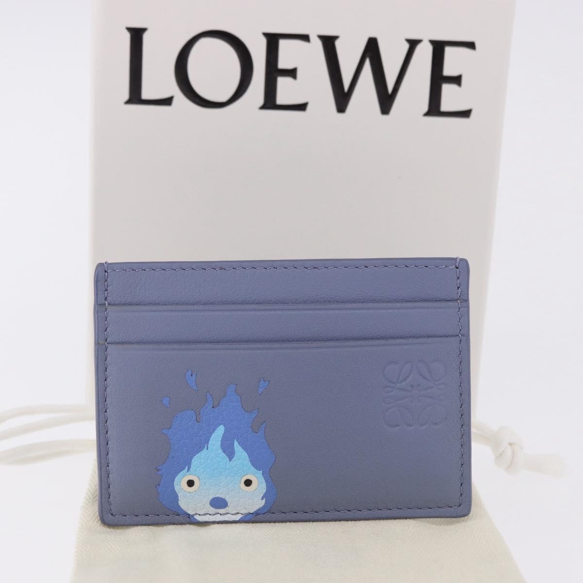 LOEWE x Studio Ghibli Howl's Moving Castle Calcifer Card Case Blue Auth 167486SM