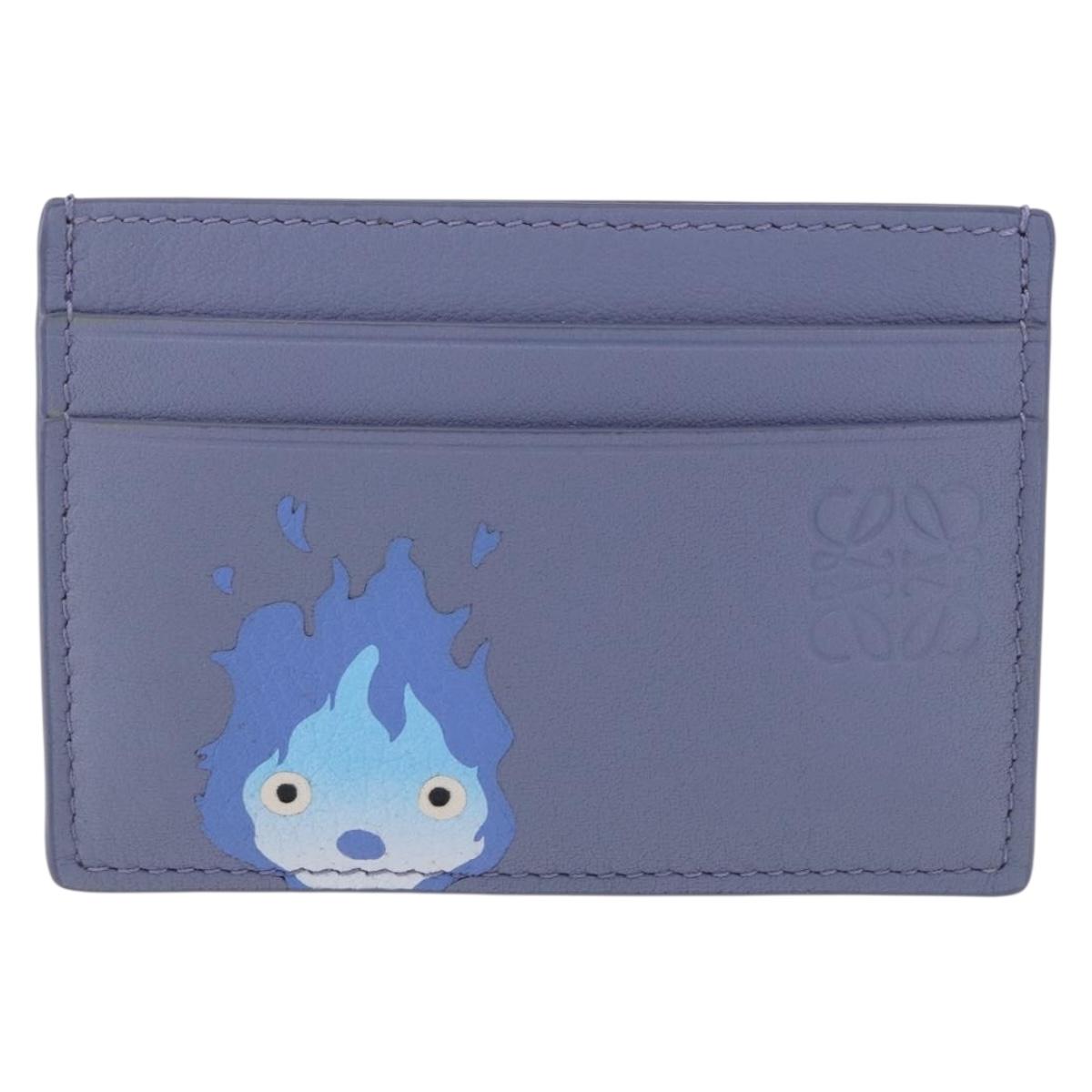LOEWE x Studio Ghibli Howl's Moving Castle Calcifer Card Case Blue Auth 167486SM