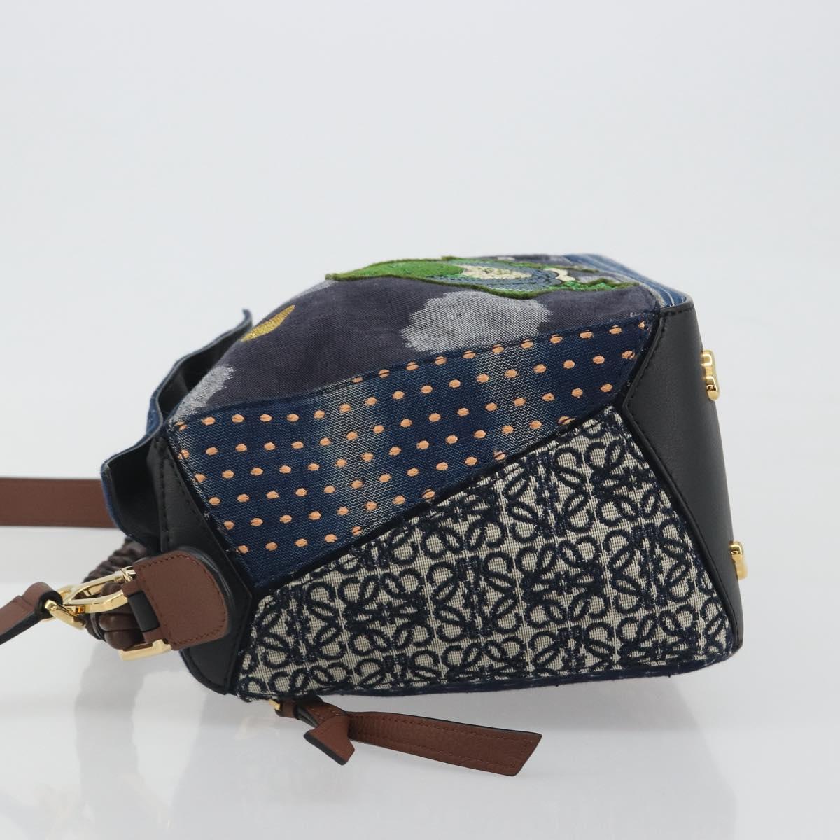 LOEWE x Studio Ghibli Puzzle Bag BORO Blue Frog Soot Sprites Blue Auth 167492SM