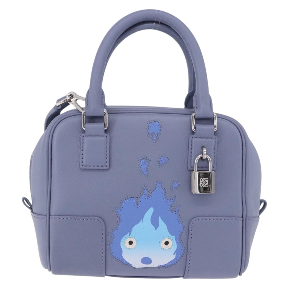 LOEWE LOEWE ~ Studio Ghibli Amazona 16 Calcifer Leather Blue Auth 167493SM